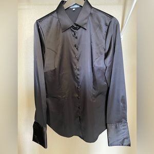 Hawes & Curtis, Fitted Satin Shirt w/ Double French Cuff - UK 14, NWOT